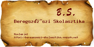 Beregszászi Skolasztika névjegykártya